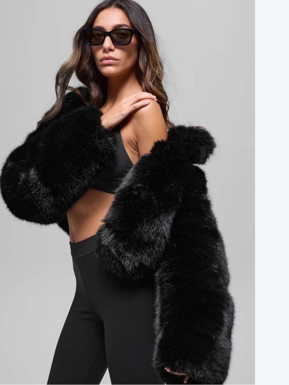 ZARA FAUX FUR SHORT COAT